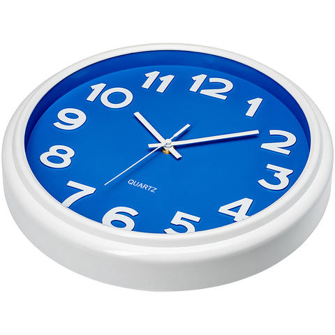 12.5 Inch Blue and White Wall Clock