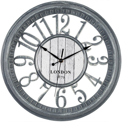 Gray Farmhouse Wall Clock