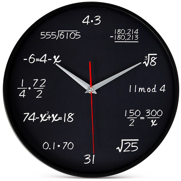 12 Inch Mathematics Wall Clock