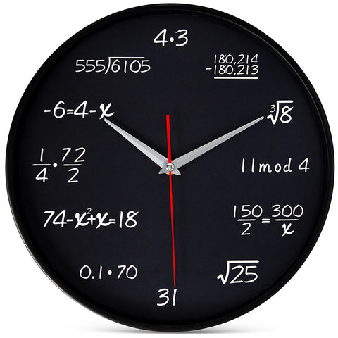 12 Inch Mathematics Wall Clock