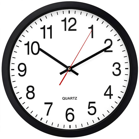 16 Inch Black Wall Clock
