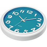 12.5 Inch Teal and White Wall Clock
