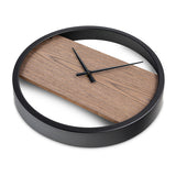 Modern Metal and Wood Wall Clock