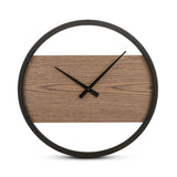 Modern Metal and Wood Wall Clock