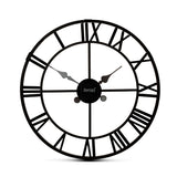 20 Inch Black Wrought Iron Wall Clock