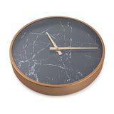 Black Marble Metal Wall Clock