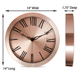 14 Inch Copper Wall Clock