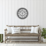 Gray Farmhouse Wall Clock