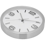 10 Inch Silver and White Wall Clock