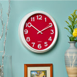 12.5 Inch Red and White Wall Clock