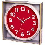 12.5 Inch Red and White Wall Clock