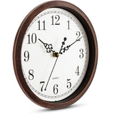 10 Inch Vintage Brown Wall Clock