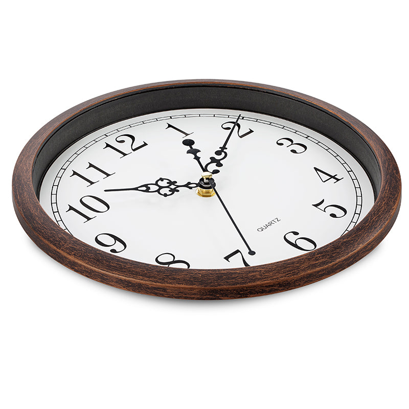 10 Inch Vintage Brown Wall Clock – Bernhard Products