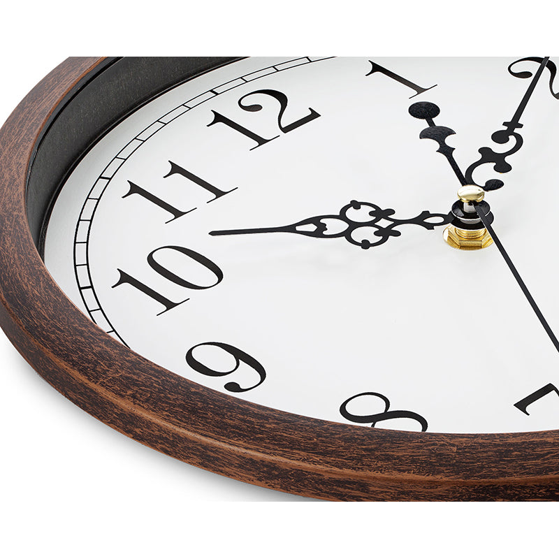 10 Inch Vintage Brown Wall Clock – Bernhard Products