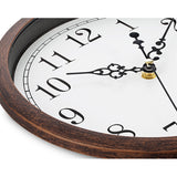 10 Inch Vintage Brown Wall Clock