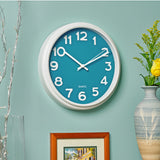 12.5 Inch Teal and White Wall Clock