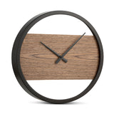 Modern Metal and Wood Wall Clock