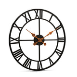 20 Inch Black Wrought Iron Wall Clock