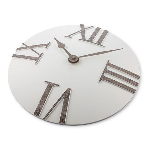 White and Gray Convex Wall Clock